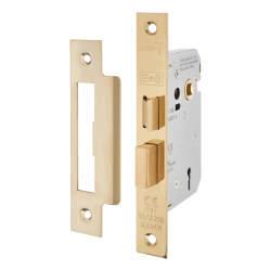 Touchpoint Contract 3 Lever Sashlock - 65mm Case - 44mm Backset - Polished Brass
