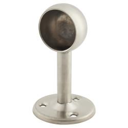 Rothley 32mm Hanging Rail End Bracket - Brushed Stainless Steel