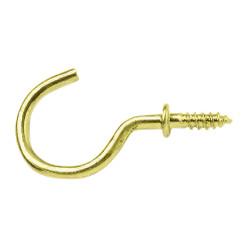 Cup Hook - 32mm Hook - Electro Brass - Pack of 10