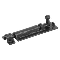 Olde Forge Antique Black Iron Straight Barrel Bolt - Tudor Range - 152 x 38mm