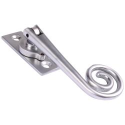 Hampstead Open Curl Locking Espagnolette Casement Window Handle - Right Hand - Soft Satin Chrome