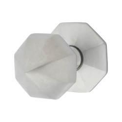 Heritage Brass by M Marcus Satin Chrome Octagonal Centre Door Knob - 66mm Rose Diameter