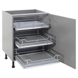 25kg Single Tray Soft Close Pull Out Organiser - Cabinet Width 400mm