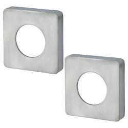 Jigtech Square Passage Rose Cover - 52 x 52mm - Satin Chrome
