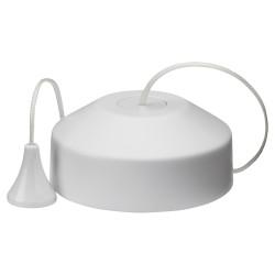 Knightsbridge 5 - 100W 1 Way Trailing Edge LED Pull Cord Dimmer Switch - Matt White