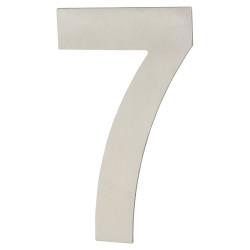 Altro 100mm Concealed Screw Fix Door Numeral - 7 - Satin Stainless Steel