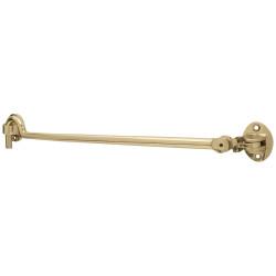 Hampstead Heavy Duty Cabin Hook & Eye - 300mm Length - Polished Brass
