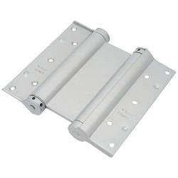Double Action Self Closing Fire Rated Spring Hinge - 200mm Length - FD60 - Silver - Pair