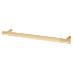 Alexander & Wilks Brunel 13mm Knurled T-Bar Cabinet Pull Handle - 192mm Centres - PVD Satin Brass