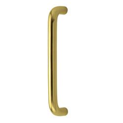 Altro Polished Brass 19mm D-Bar Door Pull Handle - Bolt Fix - 225mm Centres