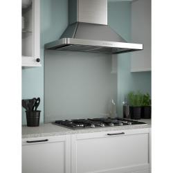 Self Adhesive Glass Kitchen Splashback - 750 x 900mm - Slate Grey