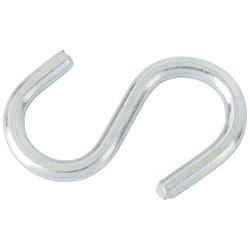 Heavy Steel S Hook - 50 x 5mm - Zinc Plated - Pack of 10