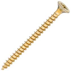 SiDAX General Purpose Pozi Countersunk Wood Screws - 5.0 x 60mm - Yellow Zinc - Pack of 200