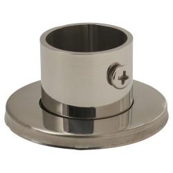 Rothley 25mm Tube Hanging Rail End Socket - Polished Stainless Steel