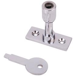 Locking Casement Window Stay Pin - Polished Chrome