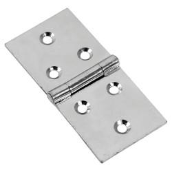 Cranked Knuckle Steel Backflap Cabinet Hinge - 38 x 90 x 1mm - Zinc Plated - Pair