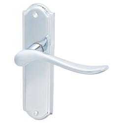 Hampstead Polished Chrome Scroll Latch Door Handles - Turin Range - 170 x 46mm