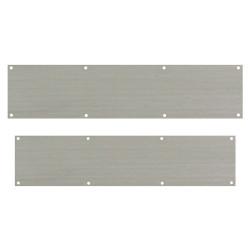 Altro Stainless Steel Kick Plate - 760 x 150mm & 800 x 150mm - 8 Screw Holes - Satin - Pack of 2