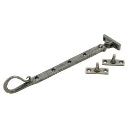 From The Anvil Shepherd's Crook Casement Window Stay - 10"/250mm Length - Pewter