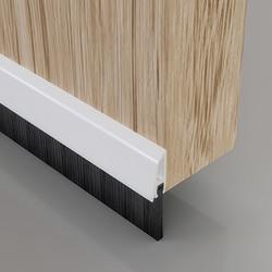Stormguard Concealed Fixed Bottom Door Brush - 838mm Length - Brush Size 25mm - White