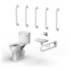 Fitzroy of London Rimless Close Coupled Doc M Pack - Exposed Fixings - White