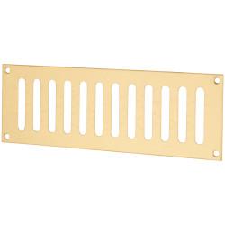 Hampstead Plain Slotted Vent - 229 x 76mm - 4085mm² Free Air Flow - Polished Brass