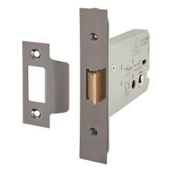 Altro Heavy Duty Bolt Through Flat Latch - 104mm Case - 82mm Backset - Black Nickel