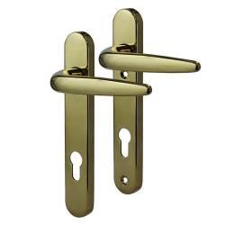 Trojan Sparta uPVC Multipoint Door Handle - Short Plate - 92mm c/c - PVD Gold