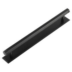 Hoxton by Frelan Nile 15mm Hex T-Bar Cabinet Pull Handle on Stepped Backplate - 224mm c/c - Black