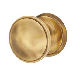 Heritage Brass by M Marcus Antique Brass Round Centre Door Knob - 81mm Rose Diameter