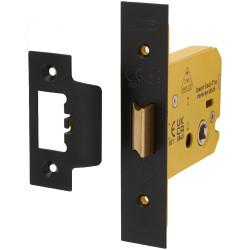 Altro Heavy Duty Bolt Through Flat Latch - 79mm Case - 57mm Backset - Square - Matt Black