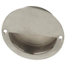 Altro Circular Flush Cabinet Pull Handle - 90mm Diameter - Satin Stainless Steel