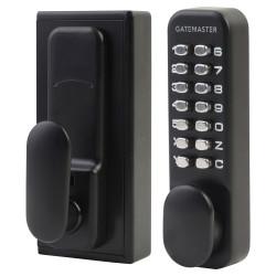 Gatemaster Surface Fixed Marine Grade One Side Push Button Gate Code Lock - Holdback - L/H - Black