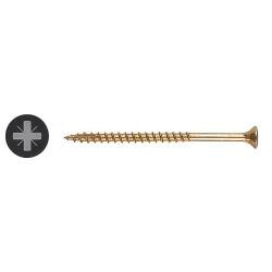 Ulti-Mate II Stick Fit PoziSquare Countersunk Wood Screws - 5.0 x 80mm - Yellow Zinc - Pack of 200