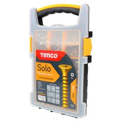 TIMCO Assorted Solo Chippy Pozi Countersunk Wood Screws - Mixed Tray - Yellow Zinc - Pack of 1200