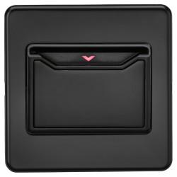 Knightsbridge 32A 1 Gang Screwless Flat Plate Key Card Switch - Matt Black