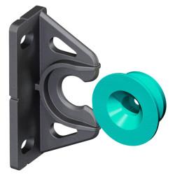 Button Fix Type 2 - Fix & Blue Button for Countersunk Wood & Euro Screws - 25 x 50mm - Pack of 100
