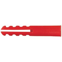 Rawlplug Plastic Wall Plug - 6 x 35mm - Red - Pack of 100