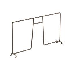 elfa Top Track System - Click In Ventilated Wire Shelf Divider - 411 x 54 x 200mm - Graphite