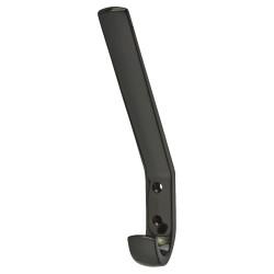 Hoppe AR617A Nylon Single Hat & Coat Hook Face Fix - 164 x 20 x 35mm - Ebony Black