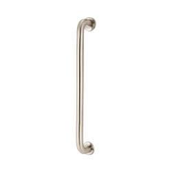 Hampstead 316 Satin Stainless Steel 32mm D-Bar Door Pull Handle on Rose - Bolt Fix - 650mm Centres