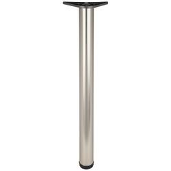 Rothley Adjustable Worktop Support Breakfast Bar Table Leg - 60 x 710-735mm Brushed Nickel - Pack of 4