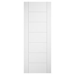 LPD Linear 7 Panel Pre-Finished Laminate Semi-Solid Internal Door - 1981 x 610 x 35mm - White