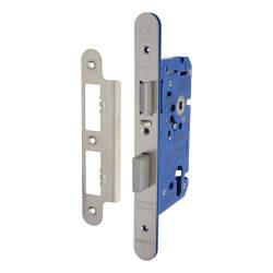 Altro DIN Euro Escape Sashlock - 85mm Case - 60mm Backset - Radius - Satin Stainless Steel