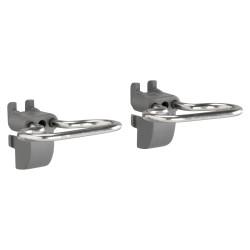 elfa Garage Storage Top Track System - Pliers Hook for Storing Board - Grey - Pack of 2