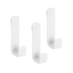 elfa Top Track System - Storage Track Hooks - 80 x 33 x 18mm - White - Pack of 3