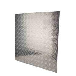 Touchpoint Aluminium Kick Plate - Half Door Panel - 760 x 760 x 1.2mm - 8 Screw Holes - 5 Bar Tread