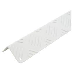 Altro 2400mm Aluminium Angle - Equal Sided - 50 x 50 x 1.5mm - Checker Plate 5 Bar Tread - White