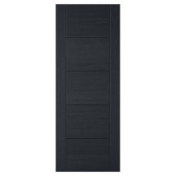 LPD Vancouver 5 Panel Pre-Finished Solid Internal Door - 2040mm x 826 x 40mm - Black