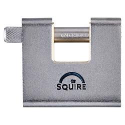 Squire ASWL1 Armoured Steel Shutter Lock - 60mm Body - 22 x 12mm Shackle - Keyed to Differ - Chrome